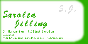 sarolta jilling business card